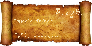 Payerle Áron névjegykártya